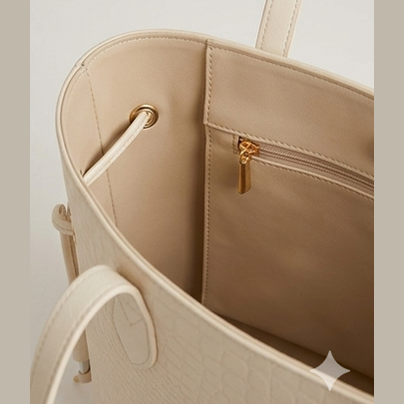 Haili Crocodile Beige