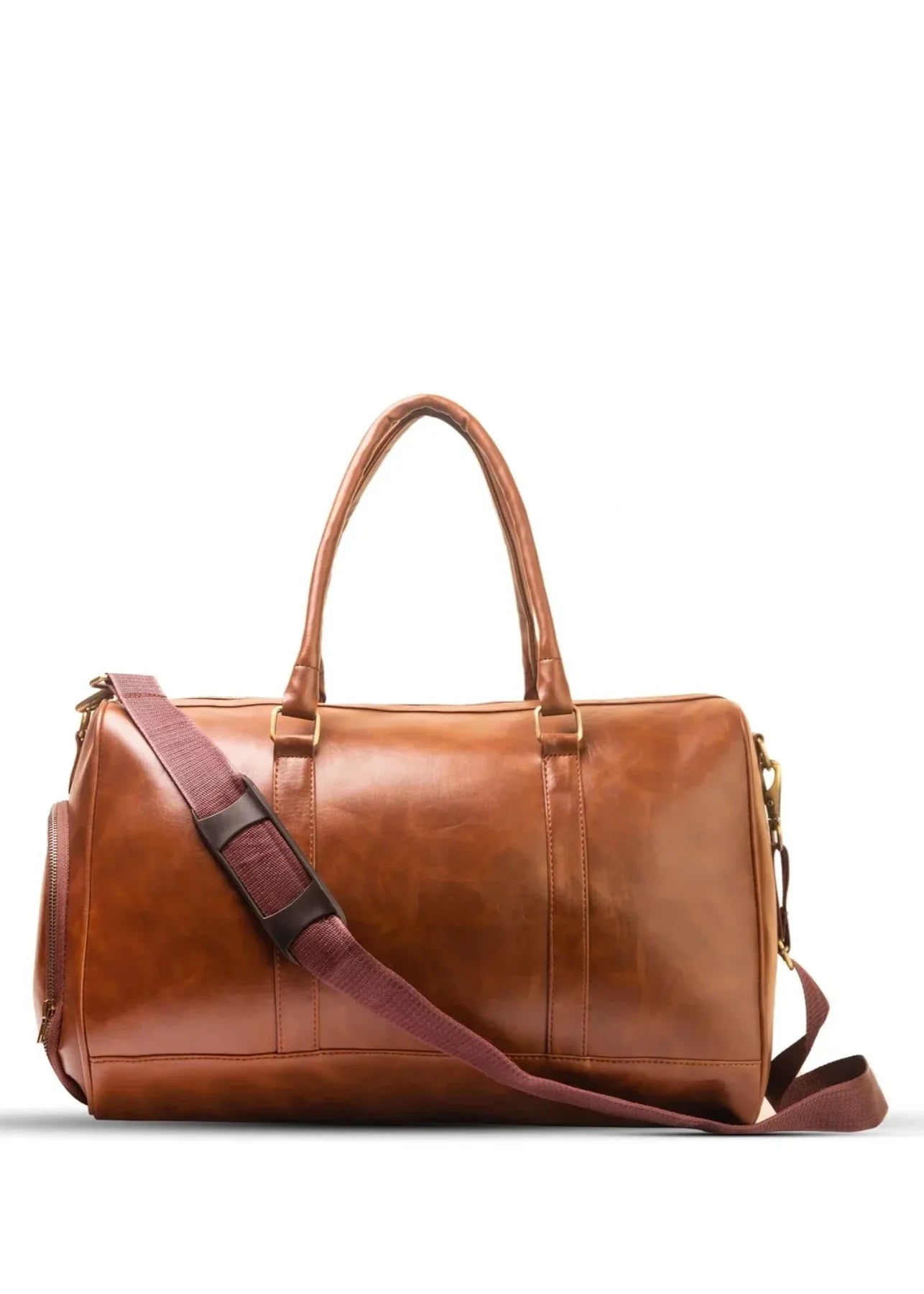Premium PU Leather Duffel Bag | Brown