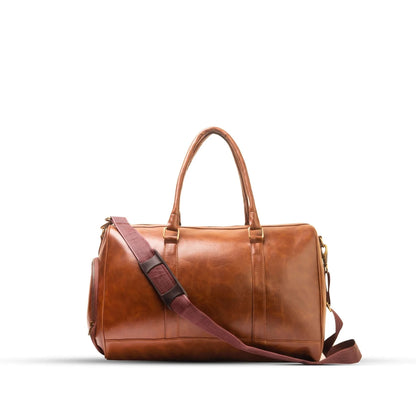 Premium PU Leather Duffel Bag | Brown