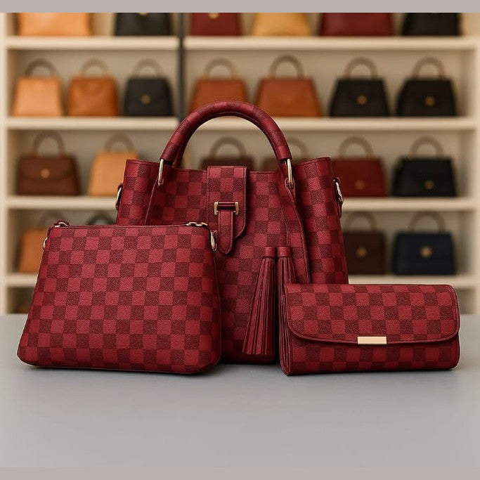 ADELE  3PIECE RED BAG