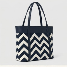 CHEVRON TOTE BLUE