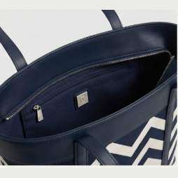 CHEVRON TOTE BLUE