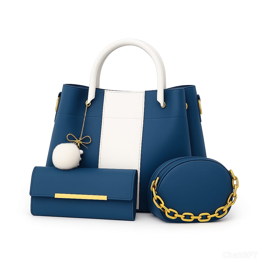 Queen Blue Bag 3 pieces