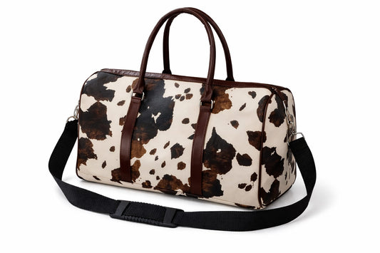 Cow Print Duffle Bag