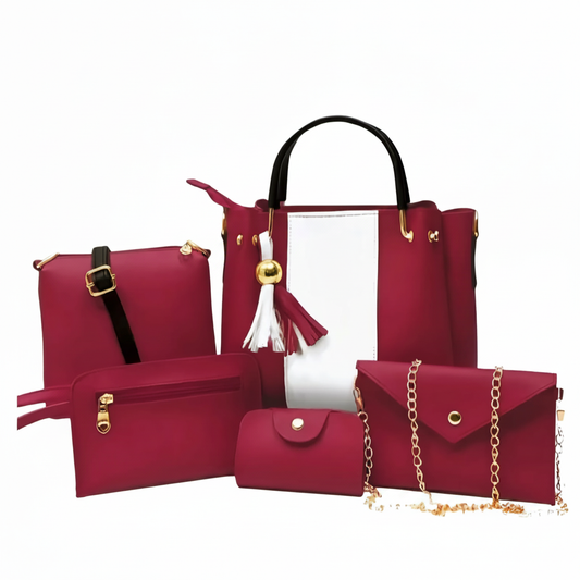 Wage 5 Piece Red - Pure White Background