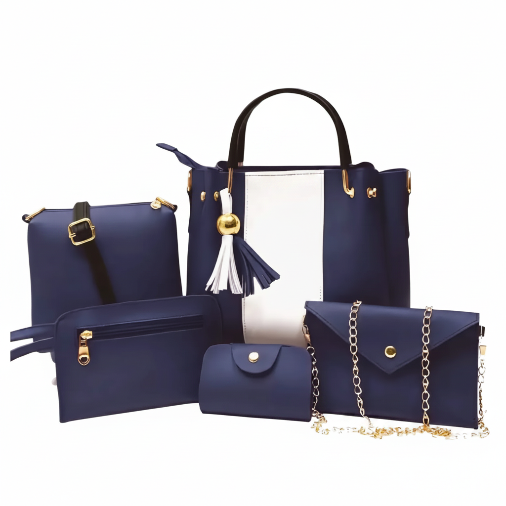 Wage Navy Blue 5 Piece - Pure White Background